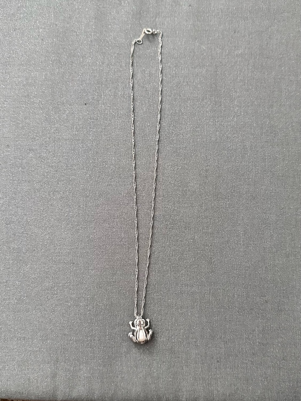 Silver Frog Pendant Necklace - Women's Jewelry